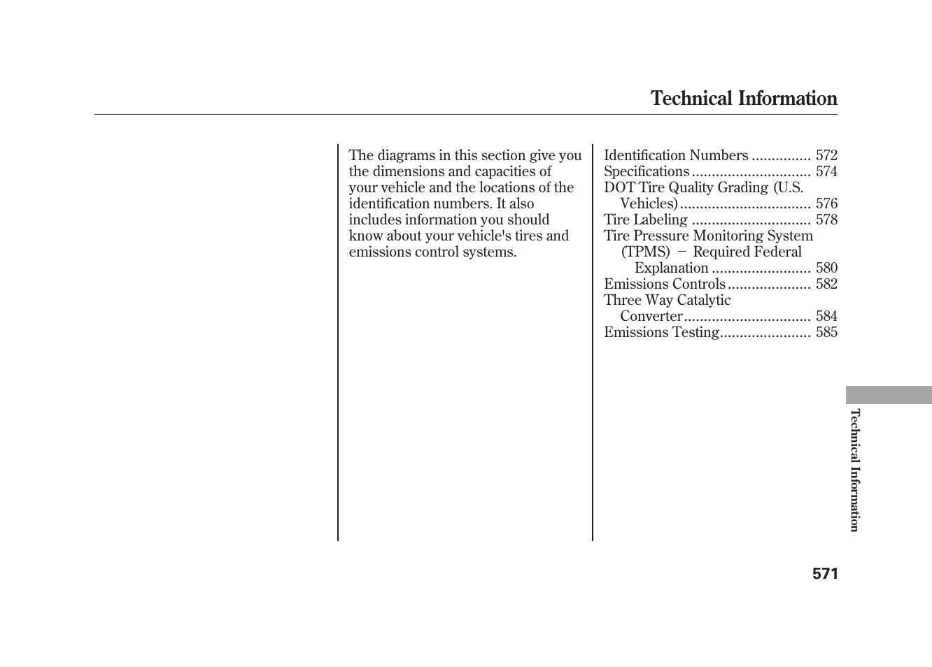 Technical information | Acura 2010 MDX User Manual | Page 578 / 616