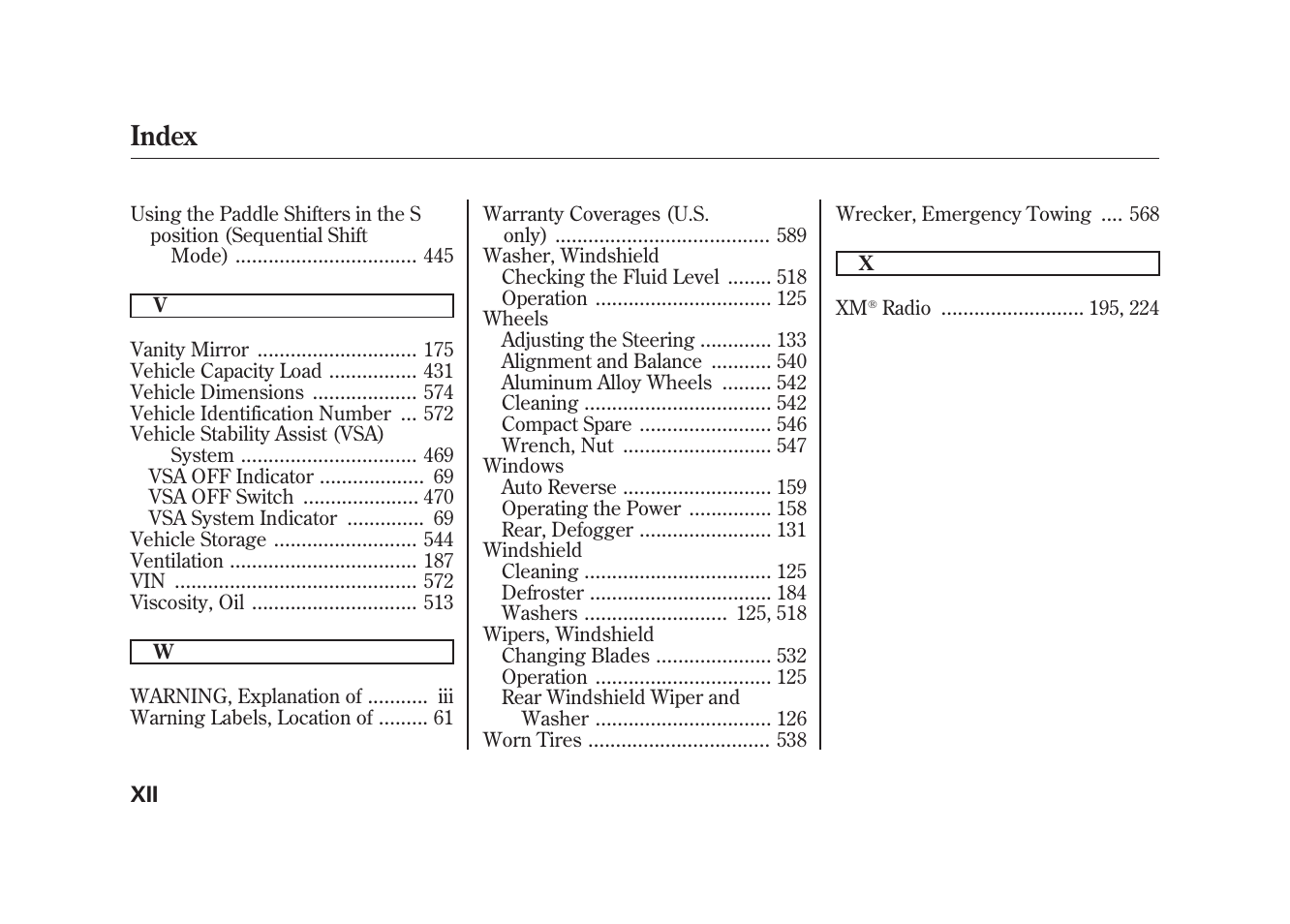 Index | Acura 2010 MDX User Manual | Page 611 / 616