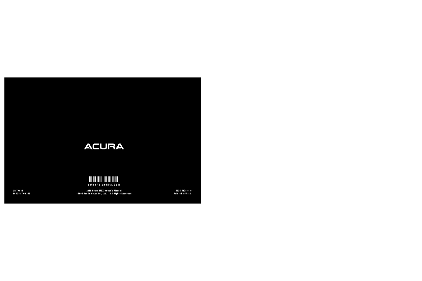 Acura 2010 MDX User Manual | Page 616 / 616
