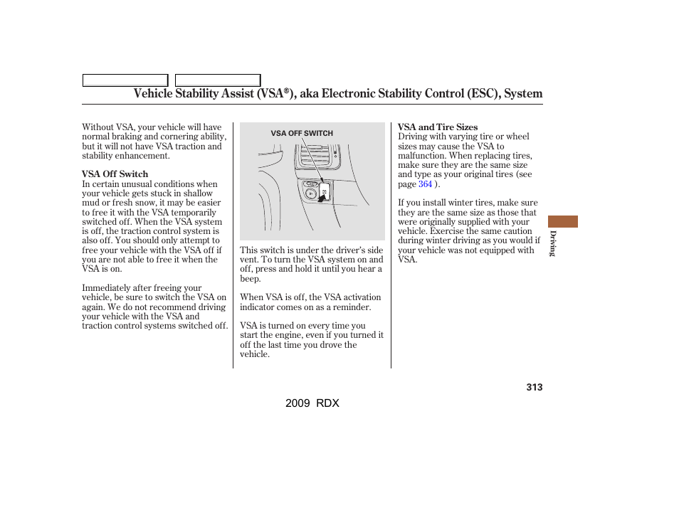 Acura 2009 RDX User Manual | Page 317 / 433