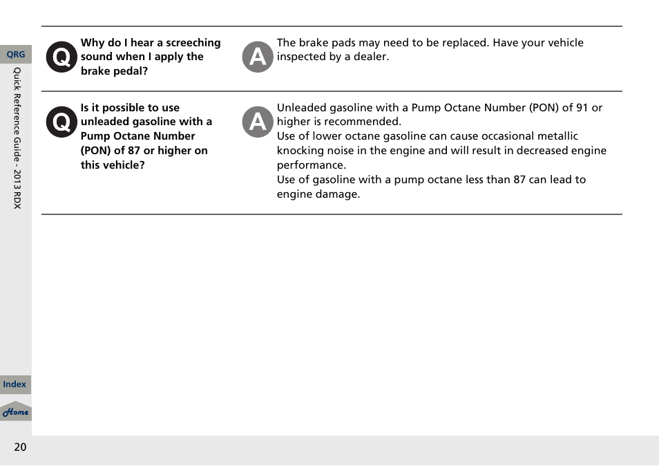 Acura 2013 RDX User Manual | Page 21 / 363