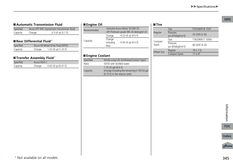 Acura 2013 RDX User Manual | Page 346 / 363