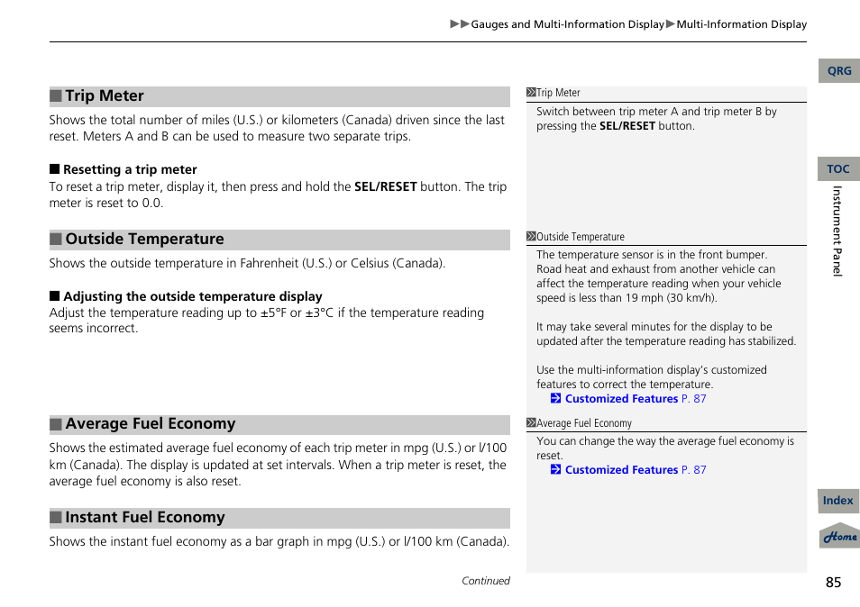 Acura 2013 RDX User Manual | Page 86 / 363