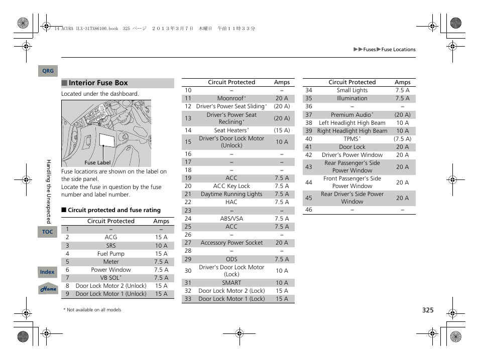 P 325) | Acura 2014 ILX User Manual | Page 326 / 351