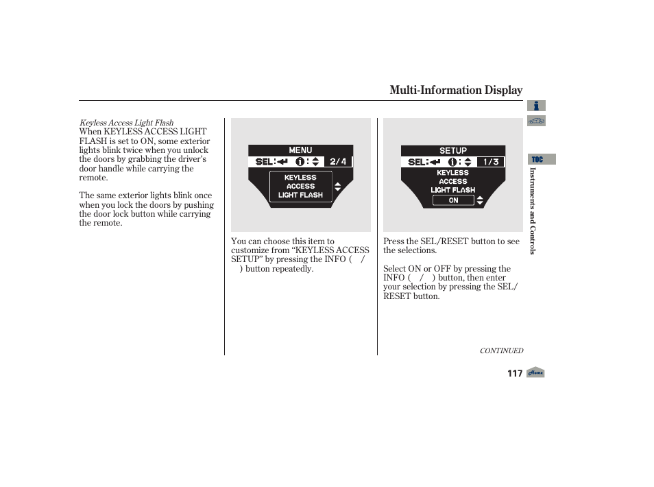 Multi-information display, 2012 tl | Acura 2012 TL User Manual | Page 121 / 650