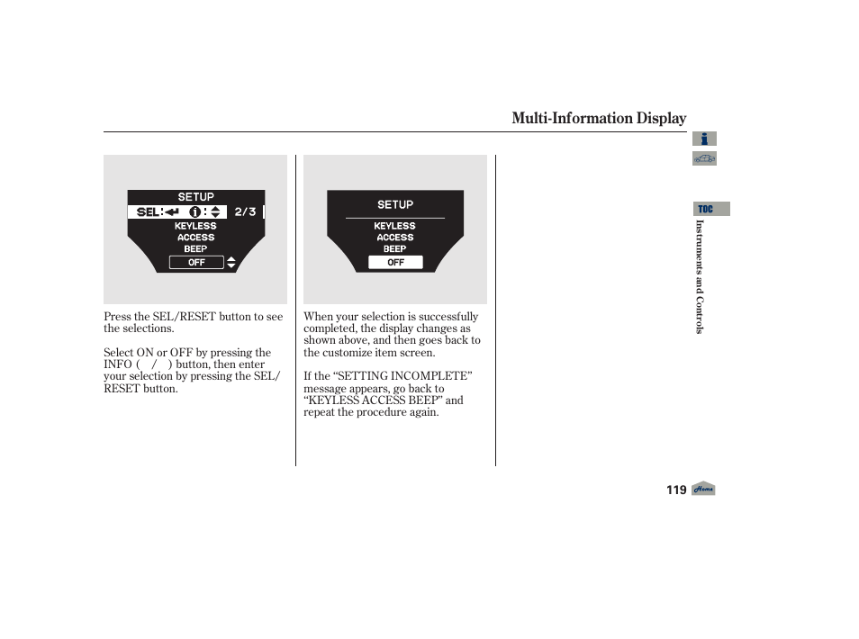 Multi-information display, 2012 tl | Acura 2012 TL User Manual | Page 123 / 650