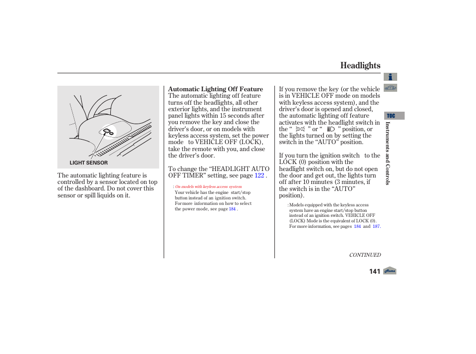 Headlights, 2012 tl | Acura 2012 TL User Manual | Page 145 / 650