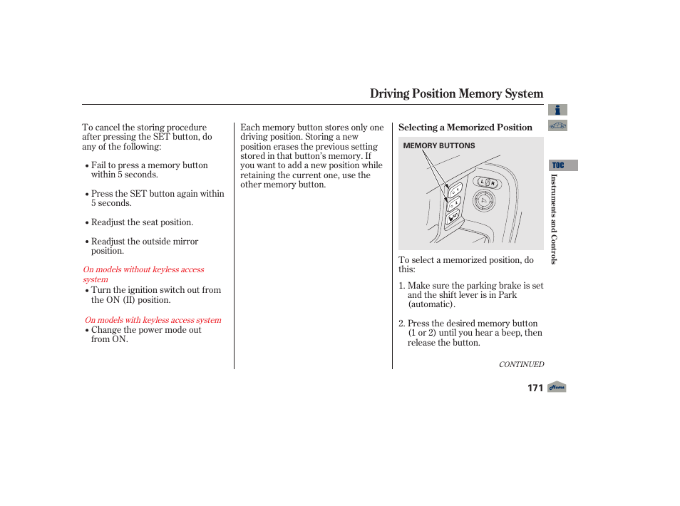 2012 tl | Acura 2012 TL User Manual | Page 175 / 650