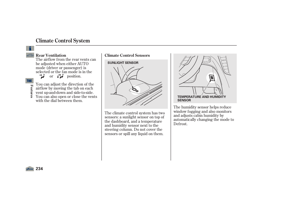 Climate control system | Acura 2012 TL User Manual | Page 238 / 650