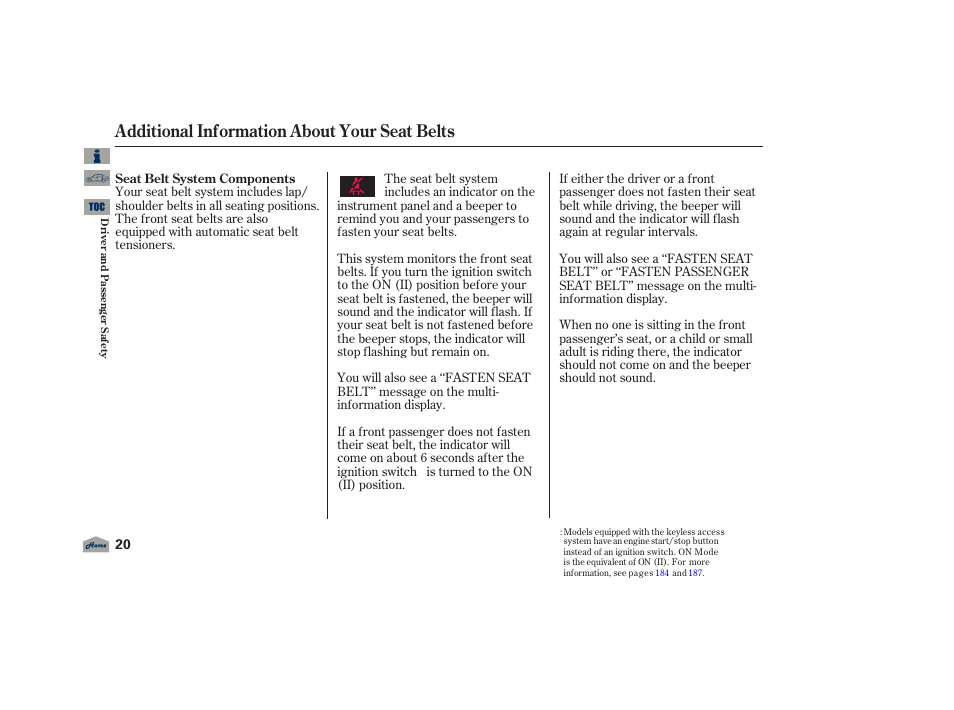 Additional information about your seat belts, 2012 tl | Acura 2012 TL User Manual | Page 24 / 650