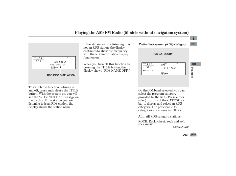 Acura 2012 TL User Manual | Page 245 / 650