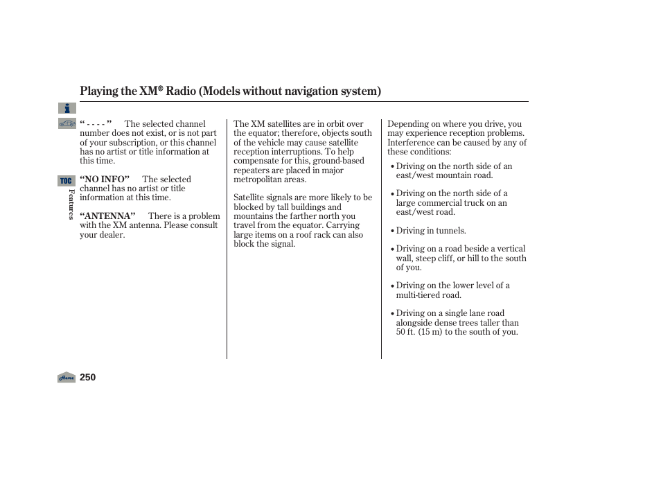 Acura 2012 TL User Manual | Page 254 / 650
