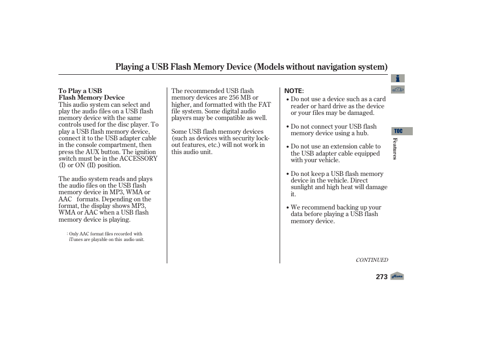 Acura 2012 TL User Manual | Page 277 / 650