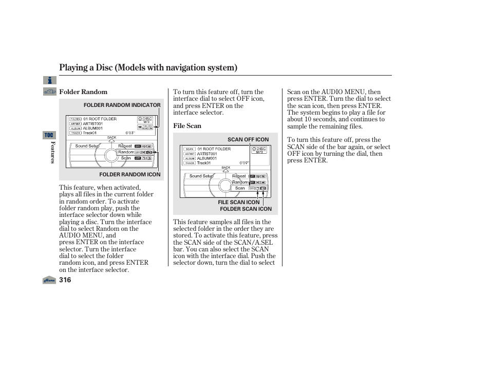 Playing a disc (models with navigation system), 2012 tl | Acura 2012 TL User Manual | Page 320 / 650