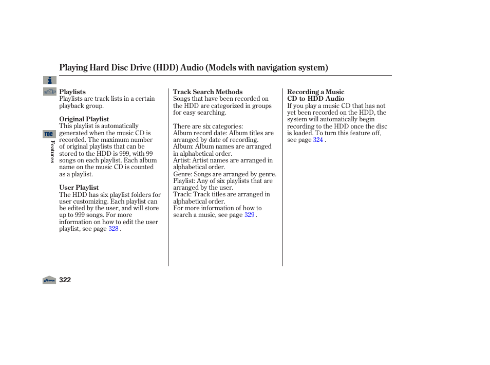 Acura 2012 TL User Manual | Page 326 / 650