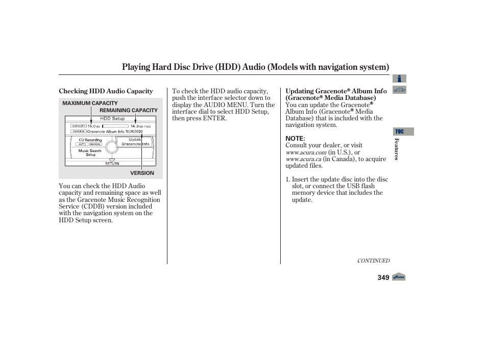 Acura 2012 TL User Manual | Page 353 / 650
