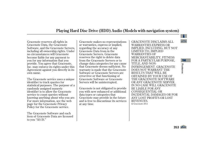 Acura 2012 TL User Manual | Page 357 / 650