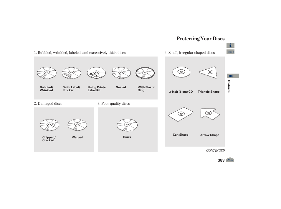 Protecting your discs, 2012 tl | Acura 2012 TL User Manual | Page 387 / 650