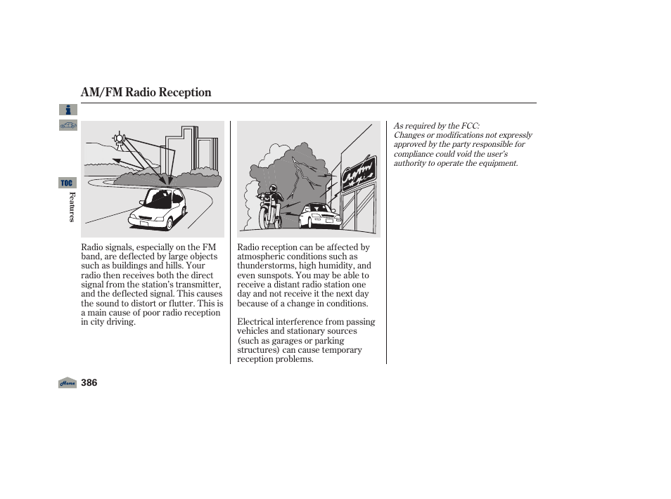 Am/fm radio reception | Acura 2012 TL User Manual | Page 390 / 650