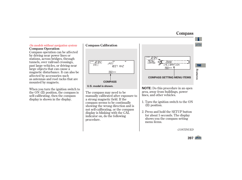 Compass | Acura 2012 TL User Manual | Page 401 / 650