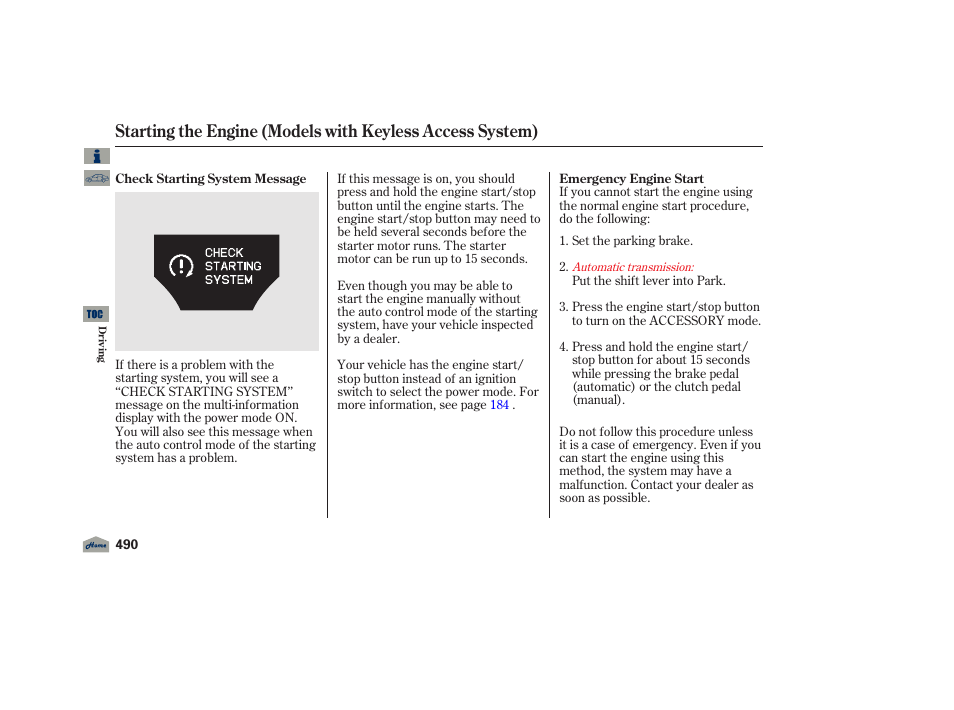 Acura 2012 TL User Manual | Page 494 / 650