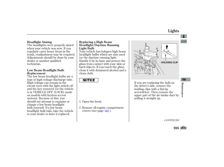 Lights | Acura 2012 TL User Manual | Page 559 / 650