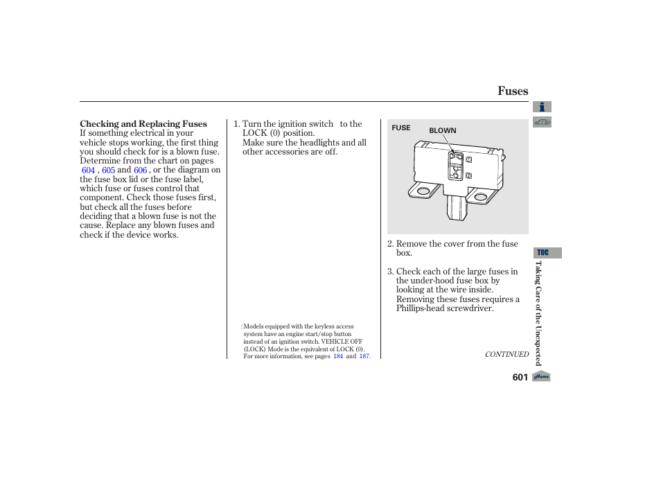 Fuses, 2012 tl | Acura 2012 TL User Manual | Page 605 / 650