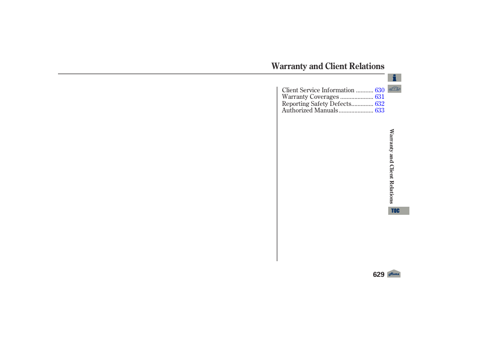 Warranty and client relations, 2012 tl | Acura 2012 TL User Manual | Page 633 / 650