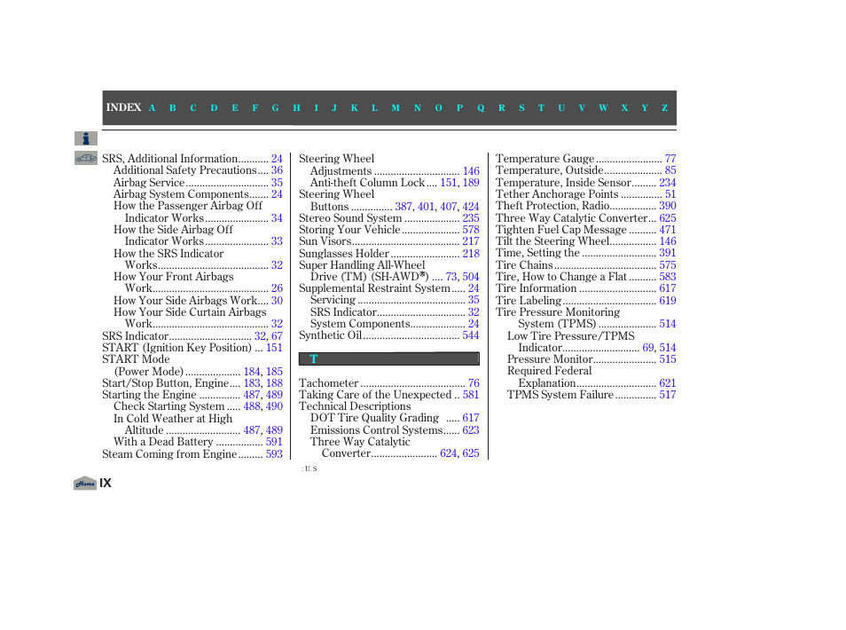 Acura 2012 TL User Manual | Page 646 / 650