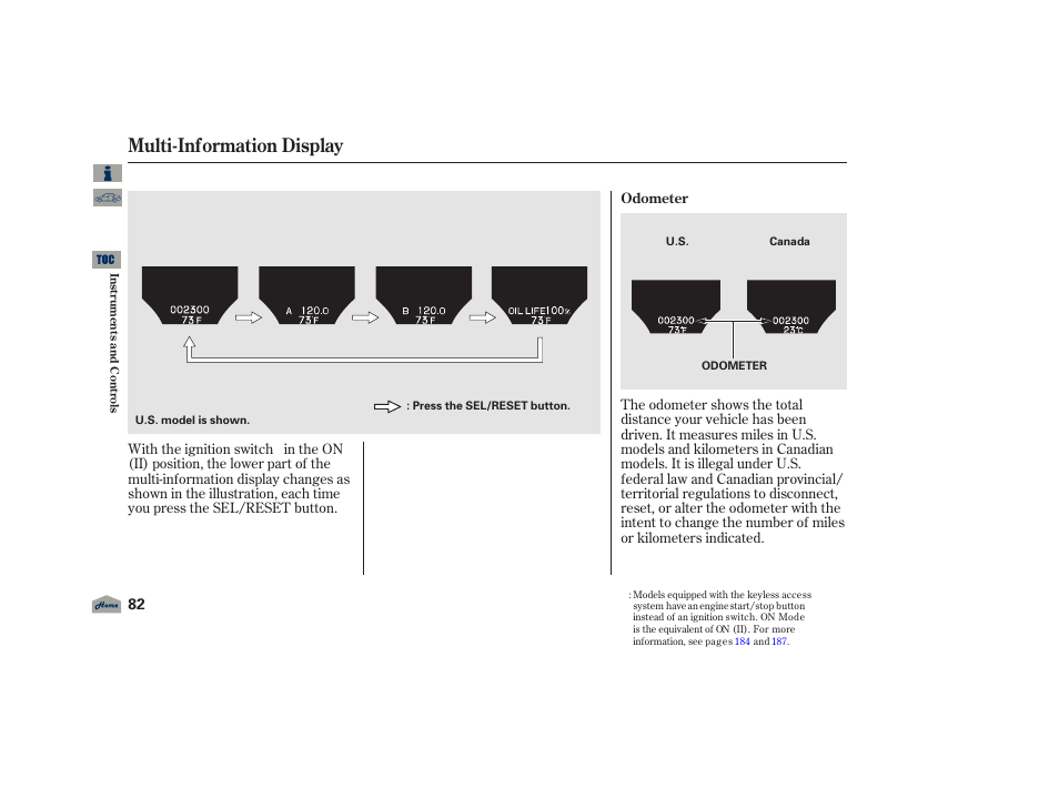 Multi-information display, 2012 tl | Acura 2012 TL User Manual | Page 86 / 650