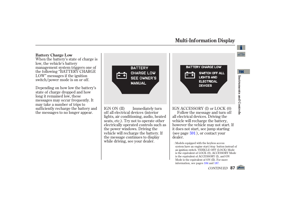 Multi-information display, 2012 tl | Acura 2012 TL User Manual | Page 91 / 650