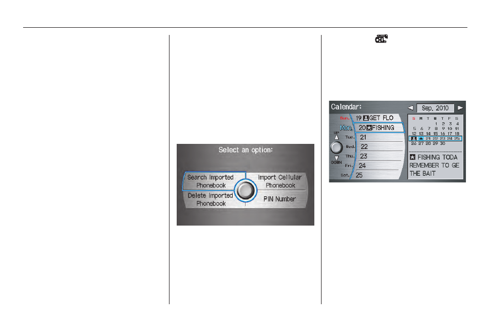 Information features, 2010 rl | Acura 2010 RL Navigation User Manual | Page 85 / 176