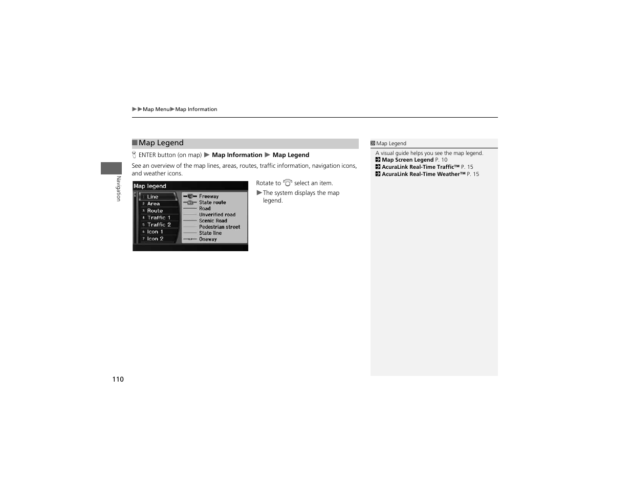 Acura 2012 ZDX Navigation User Manual | Page 112 / 251