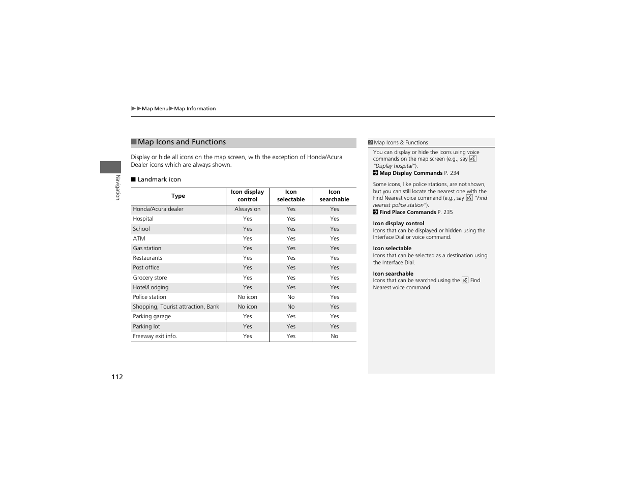 Acura 2012 ZDX Navigation User Manual | Page 114 / 251