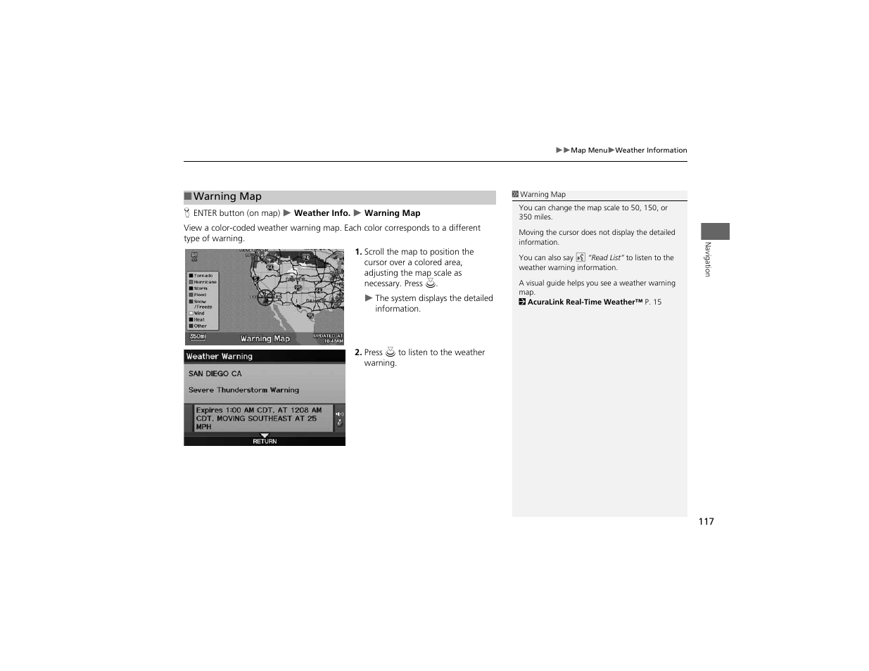 Acura 2012 ZDX Navigation User Manual | Page 119 / 251