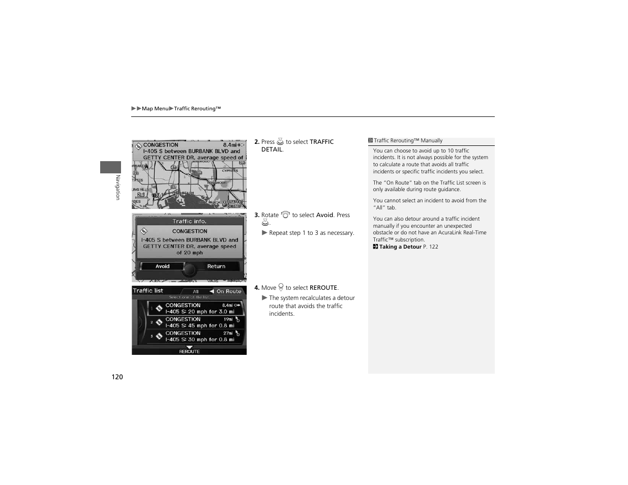 Acura 2012 ZDX Navigation User Manual | Page 122 / 251