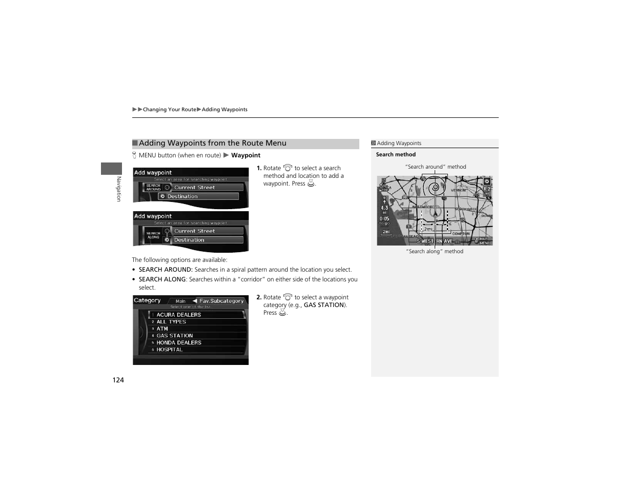Acura 2012 ZDX Navigation User Manual | Page 126 / 251