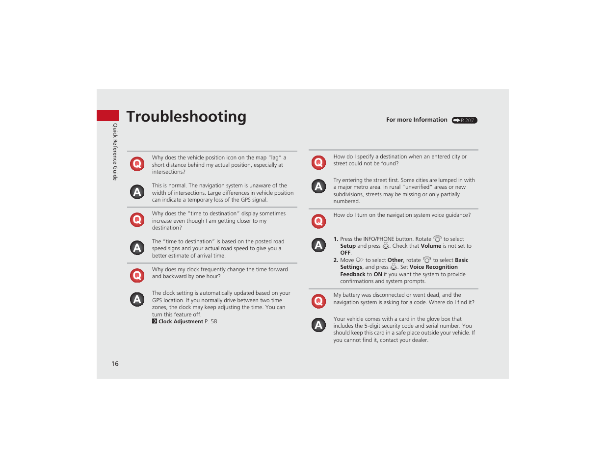 Troubleshooting | Acura 2012 ZDX Navigation User Manual | Page 18 / 251