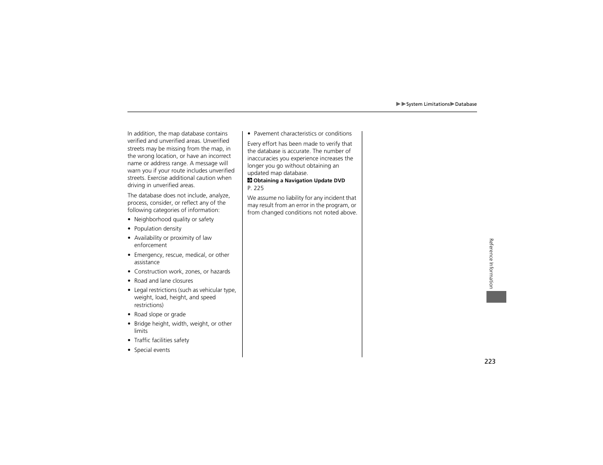 Acura 2012 ZDX Navigation User Manual | Page 225 / 251