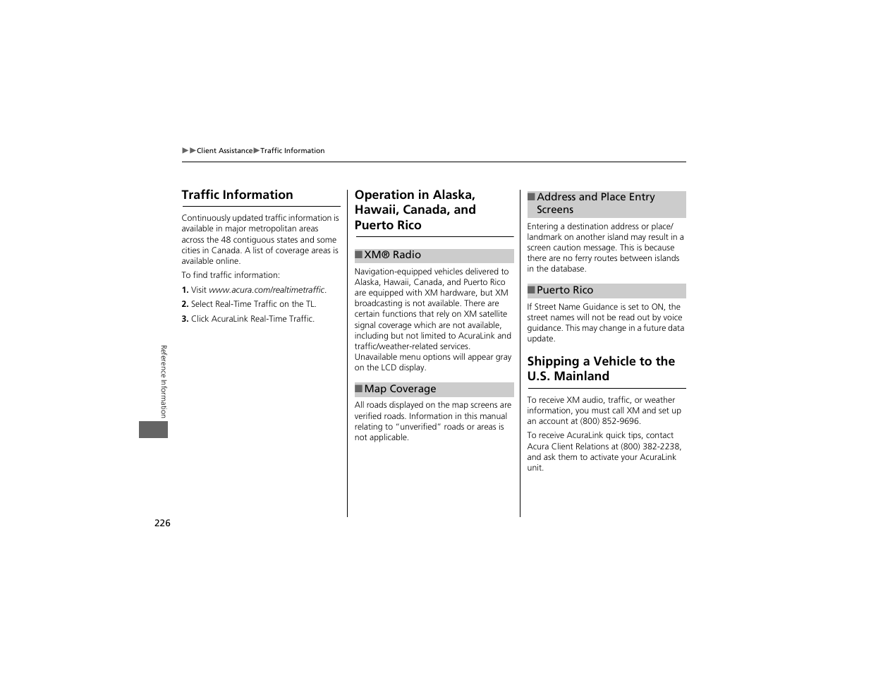 Acura 2012 ZDX Navigation User Manual | Page 228 / 251