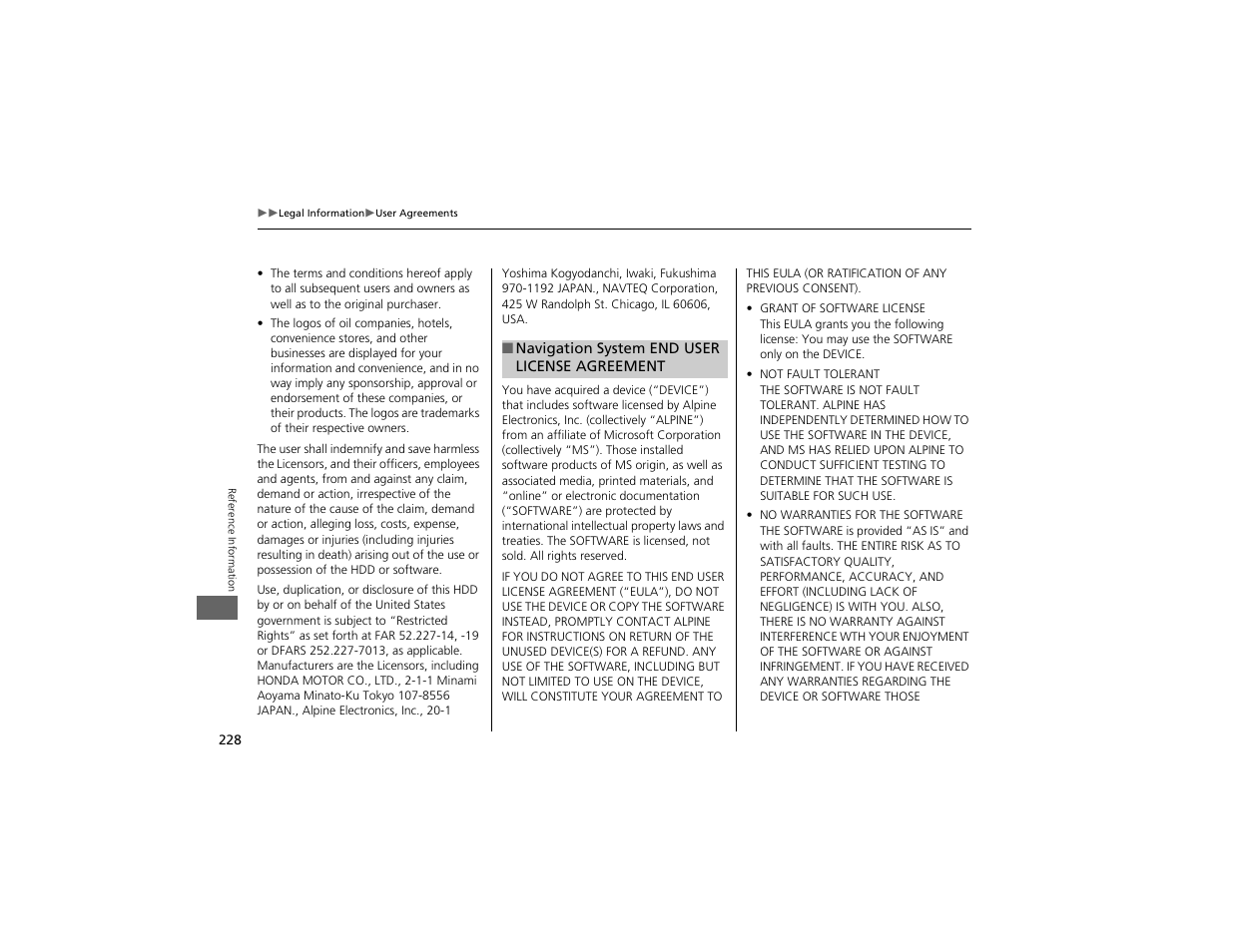 Acura 2012 ZDX Navigation User Manual | Page 230 / 251