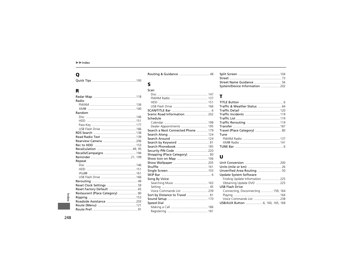 Acura 2012 ZDX Navigation User Manual | Page 250 / 251