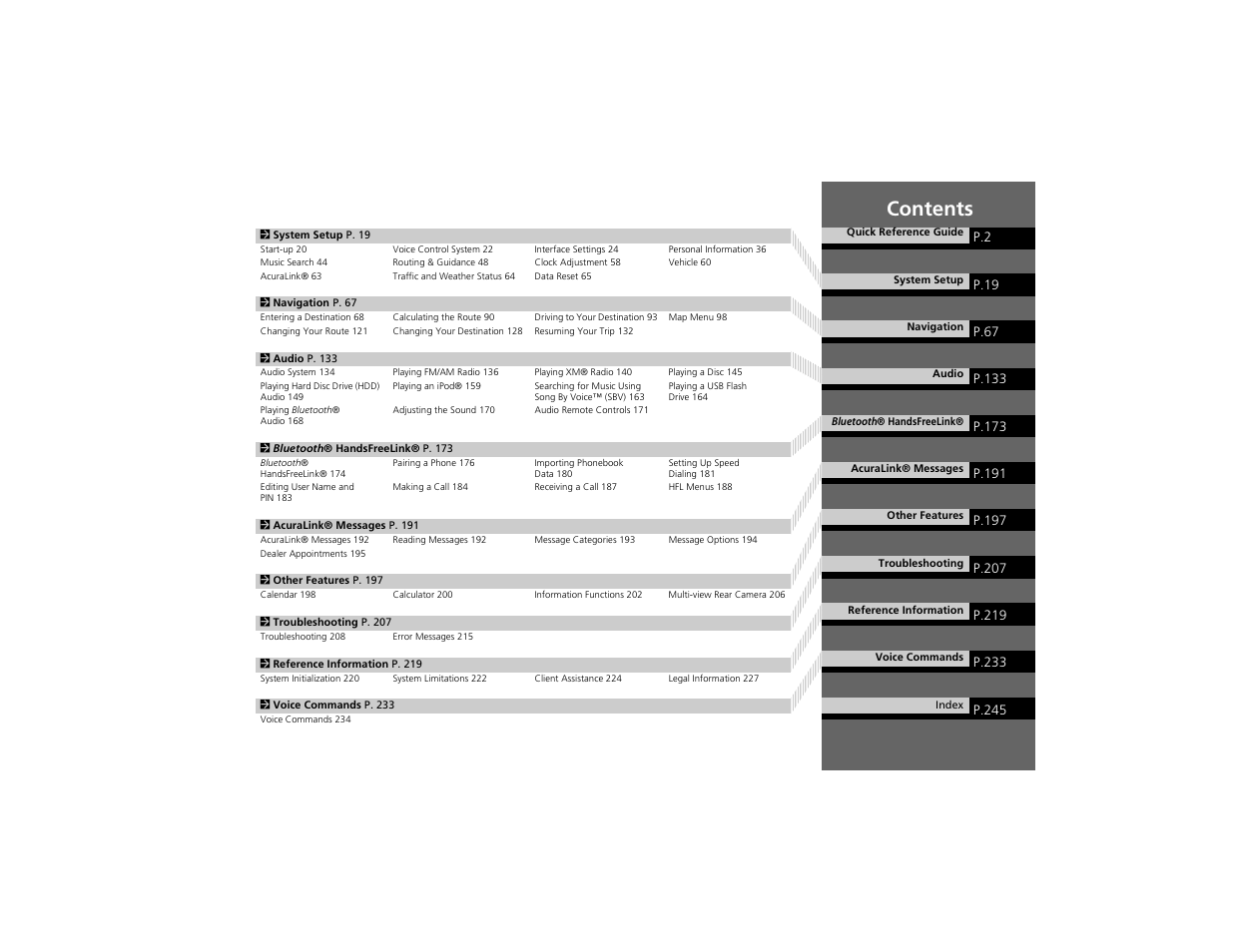 Acura 2012 ZDX Navigation User Manual | Page 3 / 251