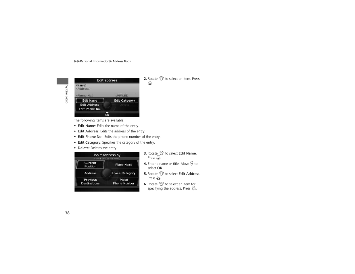 Acura 2012 ZDX Navigation User Manual | Page 40 / 251