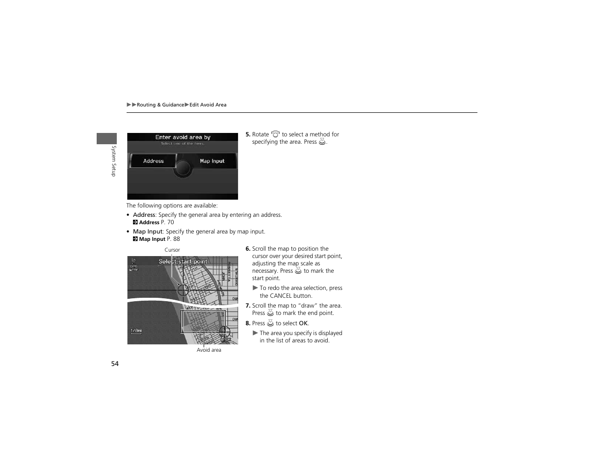 Acura 2012 ZDX Navigation User Manual | Page 56 / 251