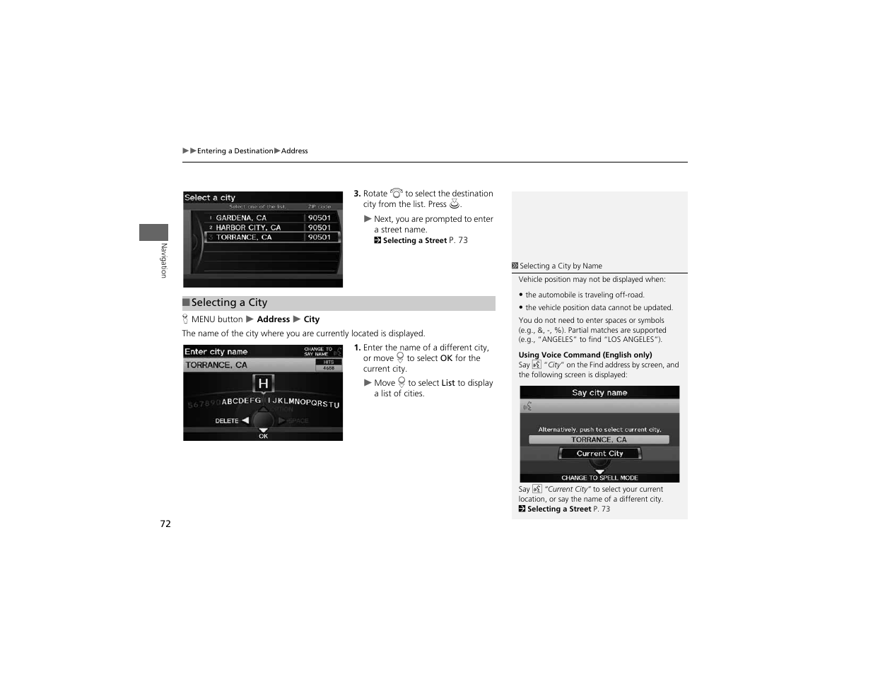 Acura 2012 ZDX Navigation User Manual | Page 74 / 251