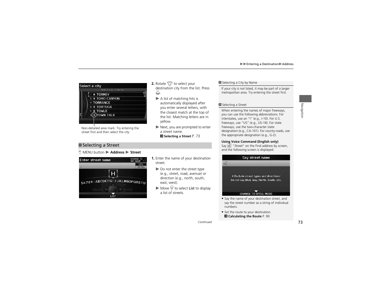 Acura 2012 ZDX Navigation User Manual | Page 75 / 251