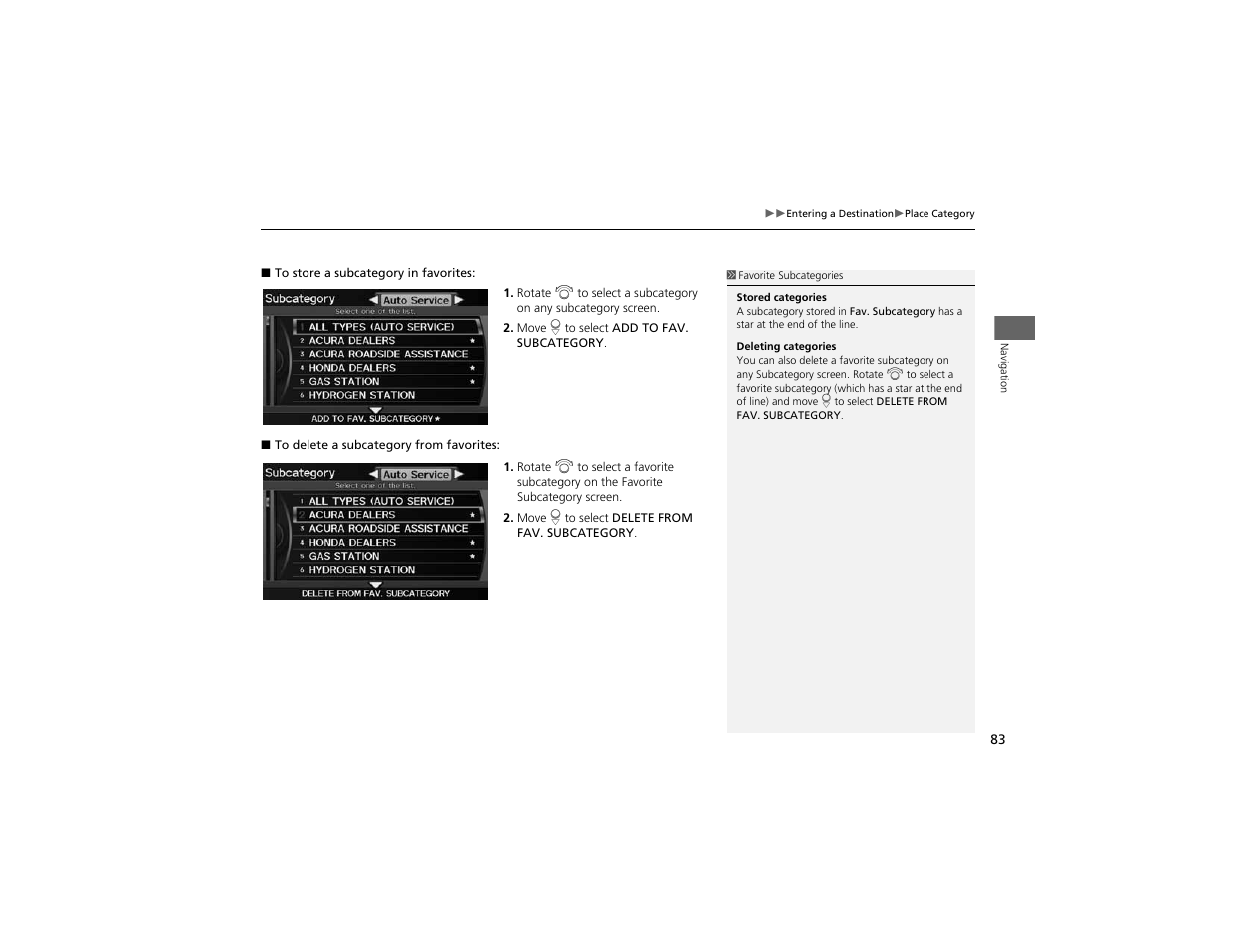 Acura 2012 ZDX Navigation User Manual | Page 85 / 251