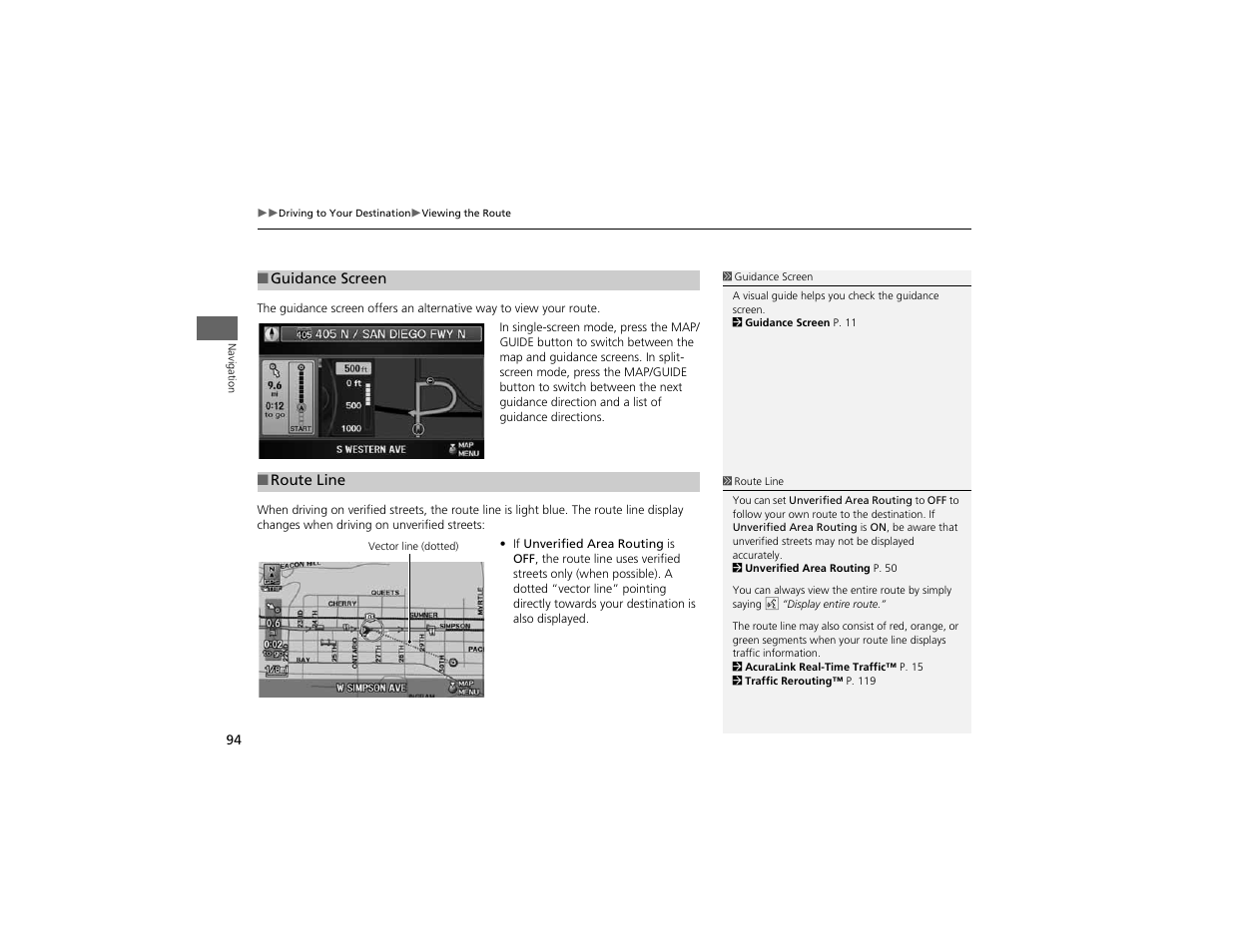 Acura 2012 ZDX Navigation User Manual | Page 96 / 251