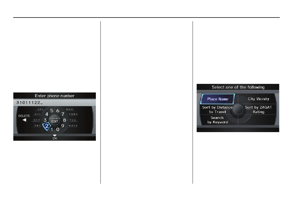 Entering a destination | Acura 2012 TL Navigation User Manual | Page 44 / 184